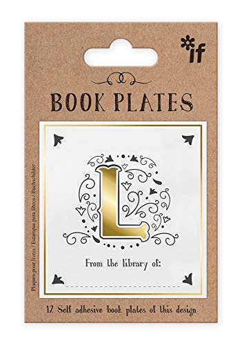 IF Platos para libros de cartas, personalizables, letra L