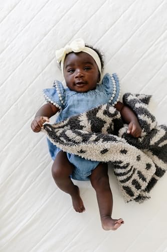 Image of SARANONI Luxury Baby Blanket | Ultra Soft Double Layer Plush Security Blanket for Babies | Mudcloth - 20 inch x 15 inch