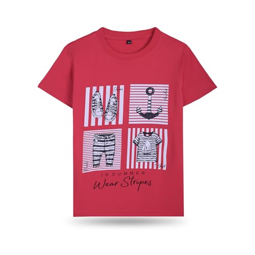 Image of T2F Boys Cotton Printed Regular Fit T-Shirt (Pack of 5)