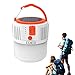 Ediesi, Lanterne de Camping, Lampe LED Rechargeable, chargement solaire et USB, contrôle vocal, télécommande, 1 Batt (4800maH.), étanche, 42 Led