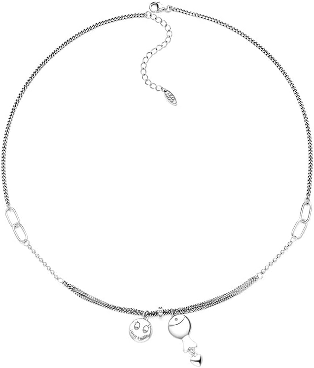 NONNYL S925 Necklace Gift for Women Wife, Womens Pendant Jewelry Wedding Anniversary, Sterling Silver Girlfriend Birthday Gifts for Her, Pendants Necklaces for Christmas Mom Gifts