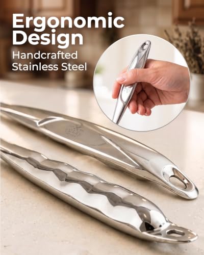 Image of Zulay Kitchen Stainless Steel Serving Spoon - 11.5 inch Large Cooking & Serving Spoon with Ergonomic Handle - Durable, Rust-Resistant & Dishwasher Safe Kitchen Utensil for Cooking and Buffets | 11.5 inch Large Cooking & Serving Spoon with Ergonomic Handle - Durable, Rust-Resistant & Dishwasher Safe Kitchen Utensil