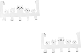 Cabilock 2pcs Hook up hat Hooks Kitchen Cabinet Hooks Scarf Hanger Door Back Hanger Bag Purse Over The Door Hanger Coat Hook Punch-Free Hook Wrought Iron Hook Cupboard Door Hook Row Hook