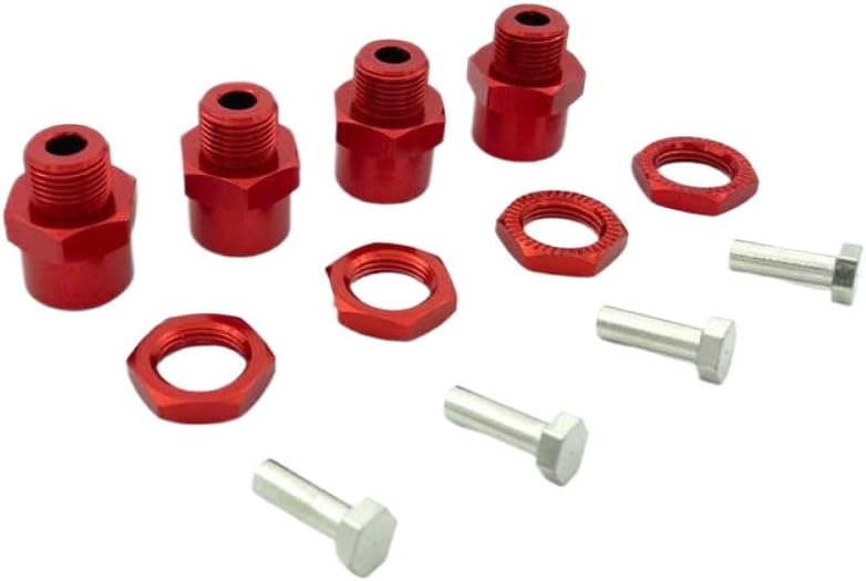 4PCSアルミニウムヘックスアダプター12mm〜17mm六角ハブアダプター拡張変換ナット1 10 RC車アップグレード1 8タイヤユ