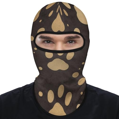 Balaclava con estampado de patas de perro para hombre y mujer, máscara facial protectora contra el sol, transpirable, cubre toda la cabeza para senderismo, ciclismo, correr y conducir miniatura 1