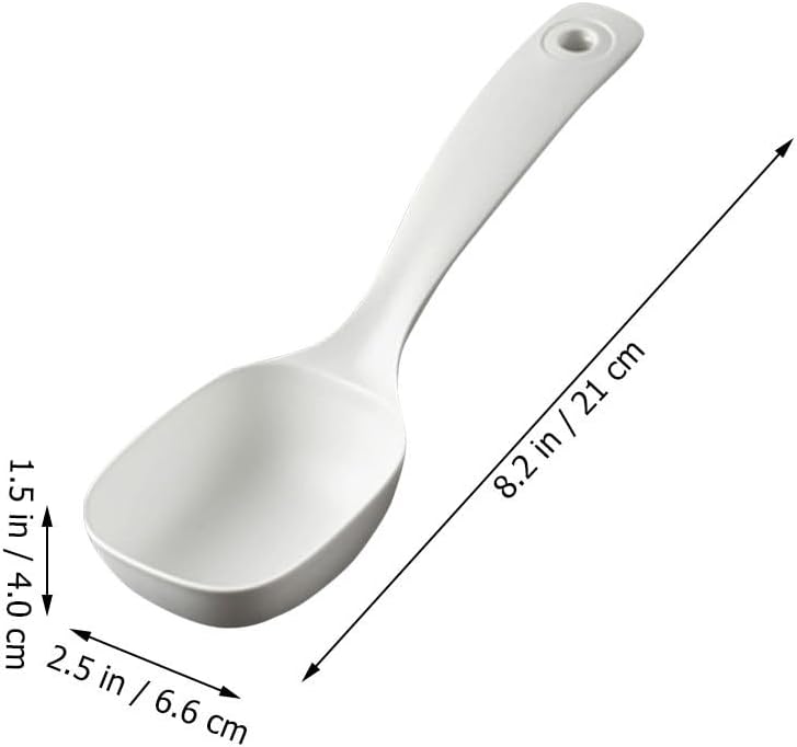 ABOOFAN Long Handle Soup Spoon Household Serving Spoon for Porridge Cooking Ladle for Water Rice Soup Ergonomic Grip 8.26 X 2.59 X 1.57 in 1 pc Kitchen Utensil