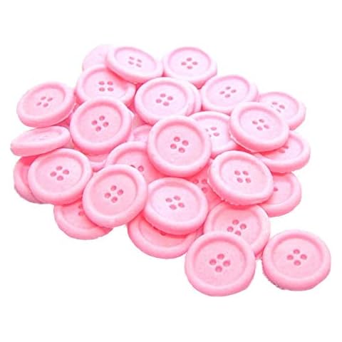 30 Edible Pink Buttons Cake Decorations Cupcake Toppers Cover