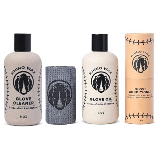 Rhino Wax Baseball Starter Kit Plus Baseball Glove Cleaner