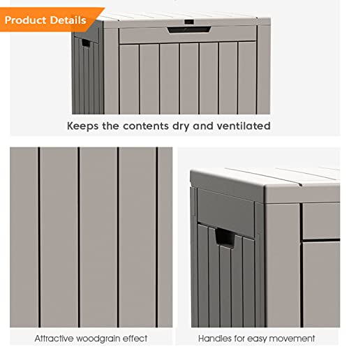 Sumger 30 Gallon Deck Box, Small Deck Boxes Outdoor Waterproof And Uv Resistant,Mini Outside Garden Storage Bin For Patio Cushions,Outdoor Toys, Sports Equipment,Pet Stuff And Pool Accessories #TOP3