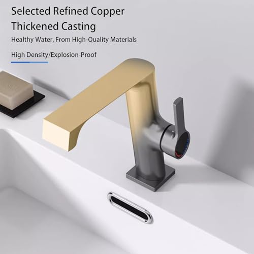 Robinet pour lavabo de salle anti éclaboussure à commande unique - 6