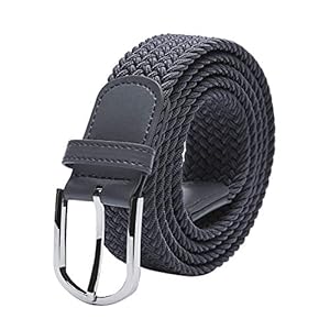 Tangchao Elastische stoffen riem, gevlochten stretchgordel voor dames en heren, breedte 3,3 cm