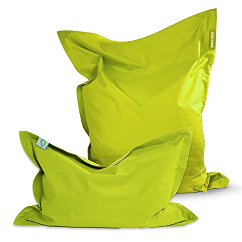Fodera Per Pouf Sacco Highdi 90x100cm - Senza Riempimento, In Cotone E Lino Arancione - Per Camerette, Soggiorno E Balcone