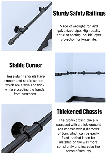 Main courante d'escalier dorée en kit complet de 1m à 6m - 3