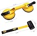 FCHO Floor Gap Fixer Tool for Laminate Floor Gap Repair Include Suction Cup and Mallet (Can't use on scraped surface floor)-Yellow Kit