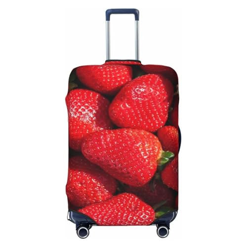 Strawberry Red For Travel Luggage Cover Suitcase Protector Fits 18-32 Inch Travel Luggage Protector Elastic Luggage Anti-Scratch Suitcase Cover