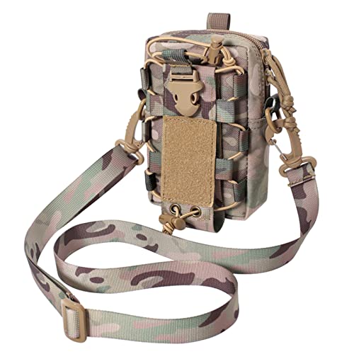 Riñonera portátil con correa para el hombro, bolsa compacta para exteriores, botella de agua, teléfono, fácil de usar, para teléfono al aire libre, portabotellas de agua