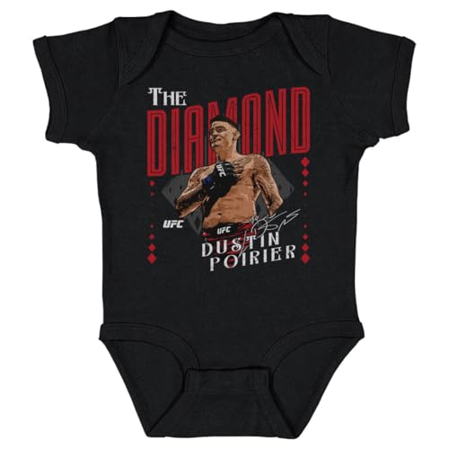 Dustin Poirier UFC One-Piece Infant Bodysuit - Dustin Poirier The Diamond WHT (Black, 6M)