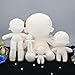 niannyyhouse 10cm 13cm 15cm 20cm 30cm 40cm Plush Doll Plain Glossy Standing Sitting Humanoid Stuffed Toys Dress Up Wearable Clothing (30cm-Without Skeleton)