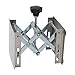 Sumsoctober Adjustable Stainless Steel Lifting Table Heavy Duty Manual Scissor Lift Stand 100x100mm for Woodworking Laboratory Industrial Projects Workbench
