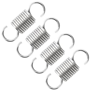 GUNGY 1.9x16x45mm Zugfedern mit Haken, 4 Stück