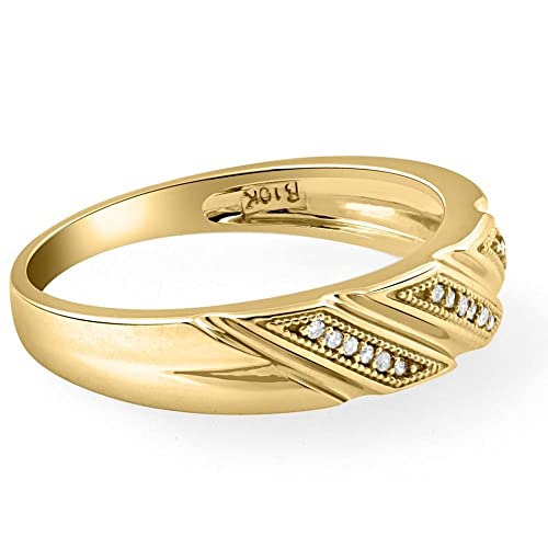 P3 POMPEII3 Pompeii 1/5ct Mens Diamond Ring 10K Yellow Gold2