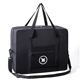 GIEEU Bolsa de viaje plegable de gran capacidad, impermeable, separación en seco y húmedo, equipaje de mano con correa fija, bolsa de lona debajo del asiento para fin de semana, deportes nocturnos