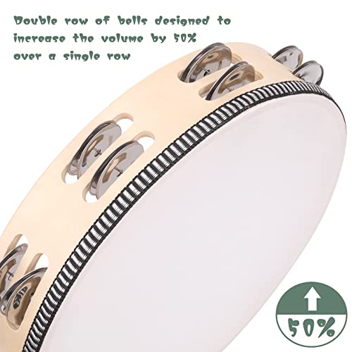 Ckvihav CISKY-DRUM-220930-01 2Pack 10 Inch Double Row Tambourine thumb #3