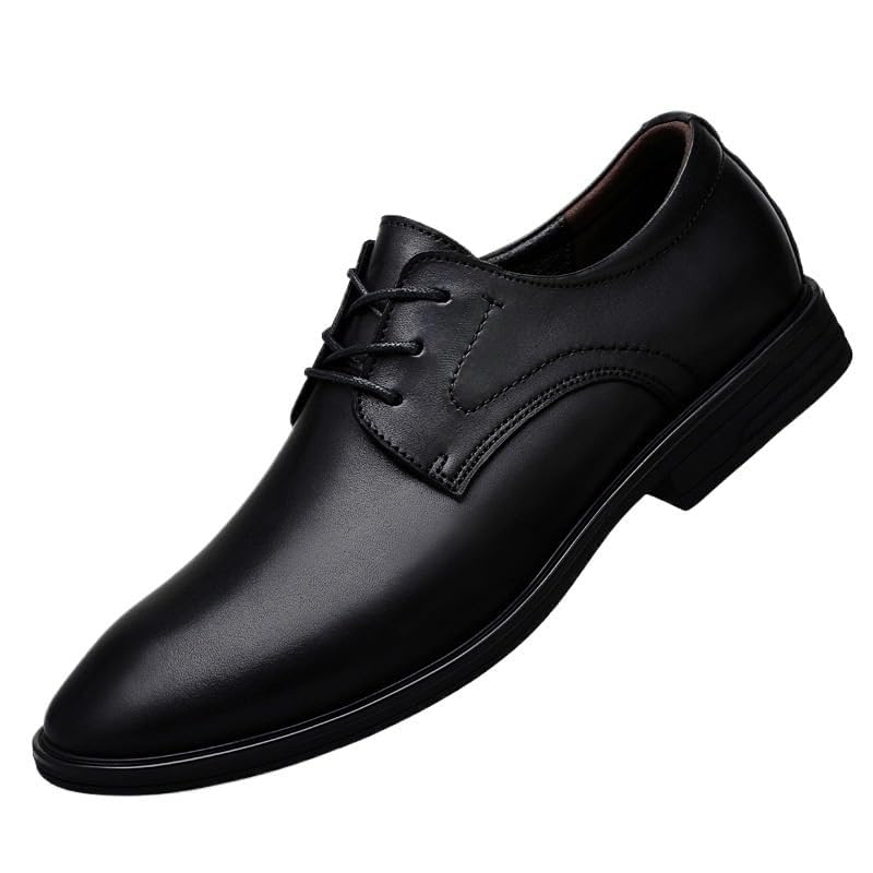Business Leather Dress Shoes Men's Classic Pointed Toe Oxford Formal Wedding Prom Non Slip Elegant Comfortable Genuine Leather Stylish Tuxedo Brogue