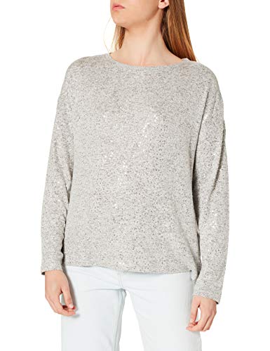 Springfield Camiseta Lentejuelas, Gris Oscuro, XS para Mujer