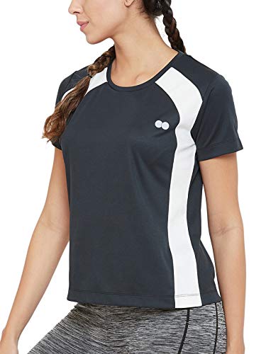 Image of Clovia Women's Polyester Activewear Short Sleeve T-Shirt