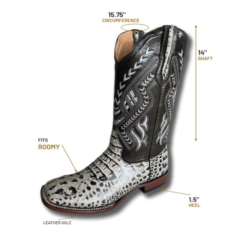 Image of Men's Alex Western Cowboy Boots Square Toe Pull On