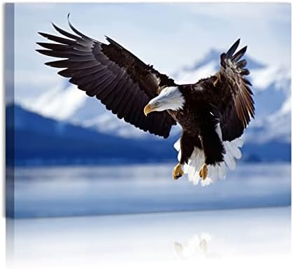 Eagle Wall Art Framed Eagle Canvas Wall Art Eagle Pictures Wall Art Decor Animal Wall Art Decor Painting Prints on Canvas for Home Living Room Bedroom Office Decor 12x16inches x 1panel Ready to Hang
