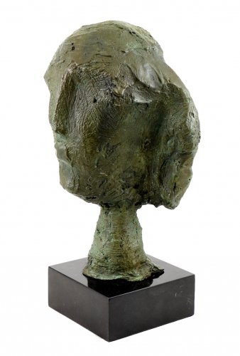 Kunst & Ambiente Abstract Bronze Head On A Marble Base After Henry Moore, Signed #TOP1