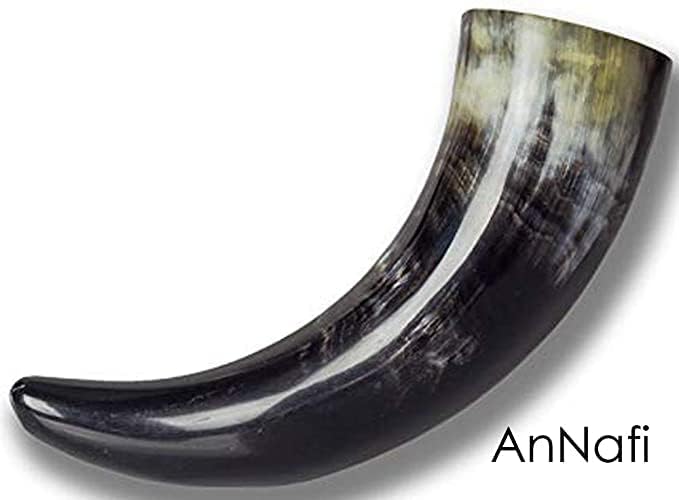 AnNafi® Original Natural Bull Horns I Handcrafted Cow Horn Set LARP SCA I ALE – Medieval Authentic Viking Drinking Horn I Curved Style Horns | Viking & Game of Thrones Fan Collection (Set of 4) - Image 5