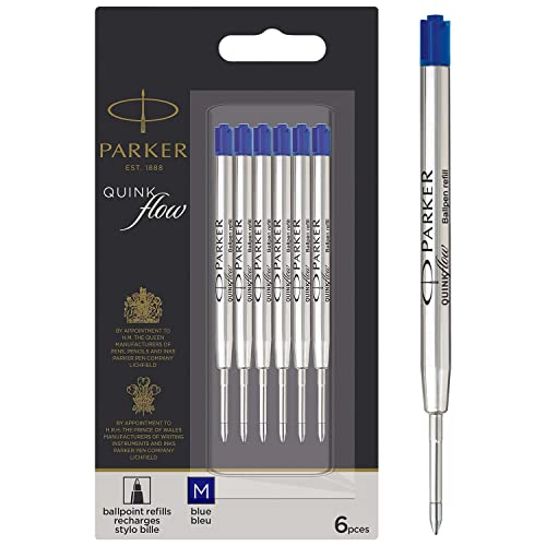 Parker recharges pour stylo bille, pointe fine, encre noire QUINKflow