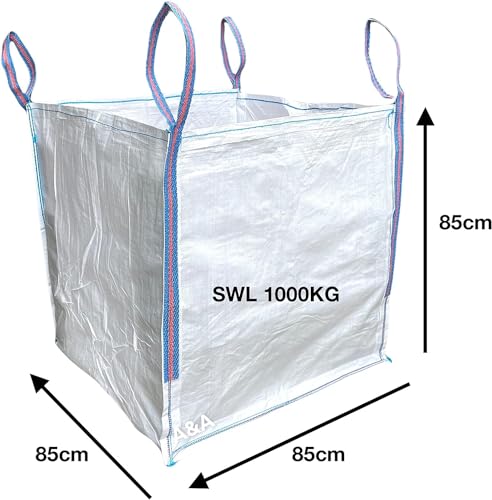 A&A SUPPLIES UK - 1 Tonne Builders Bag 85 x 85 x 85cm FIBC Bulk Jumbo Ton Bags Garden Waste Sack Rubbish Heavy Duty Industrial Woven Material Skip Storage (1 BAG) 2 A&A SUPPLIES UK - 1 Tonne Builders Bag 85 x 85 x 85cm FIBC Bulk Jumbo Ton Bags Garden Waste Sack Rubbish Heavy Duty Industrial Woven Material Skip Storage (1 BAG) - Image 2
