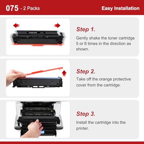 Image of 075 Black Toner Cartridge Compatible Replacement for Canon 075 075H Black Toner for Canon imageCLASS LBP646Cdw LBP647Cdw MF662Cdw MF663Cdw MF665Cdw LBP640 LBP640C MF660 MF660C Series Printer 1-Pack