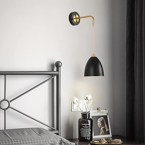 Applique murale moderne E27 en métal noir pour éclairage intérieur de maison - 4