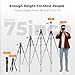 K&F CONCEPT 75"/190cm Compact Camera Tripod, Lightweight Travel Tripod for Camera & Phone, Video Tripod Stand with Phone Clip, Bluetooth, Compatible with Canon/Sony/Nikon Camera, S255A3+BV01