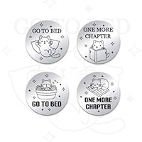 PH PandaHall 2 Stück Lustige Destiny Flip Coins Go To Bed Entscheidungsmünze Ein Weiteres Kapitel Challenge Münze Doppelseitige Entscheidungsmünze Flip Coins Für Teenager Männer Und Frauen