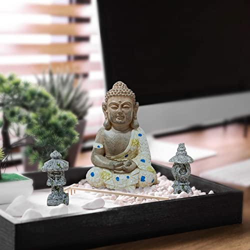 Anner Lily Sitting Buddha Statue Home Decoration, Garden Figurines Bonsai Decorations, Mini Zen Garden Accessories Outdoor Decor #TOP4