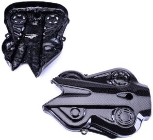 Bestem Carbon Fiber Engine Cam Belt Outer Cover Guard Side Panel Trim for 2011-2016 Ducati Diavel