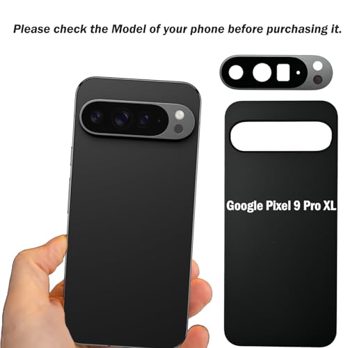 Image of for Pixel 9 Pro XL Back Glass Replacement with Rear Camera Lens for Google Pixel 9 Pro XL 5G Back Cover Glass Housing Door + Pre-Install Tapes + Tools(Not Suitable for Pixel 9 /9 Pro) (Obsidian)