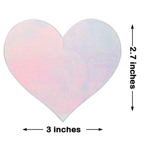 Ypser Womens 5 Pairs Heart Silver Laser Pasties Disposable Satin Nipple Covers Pasty Bra Petals Breast Covers #TOP2