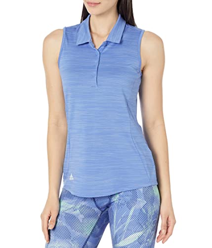 adidas Golf Women's Standard Spacedye Sleeveless Polo Shirt, Blue...