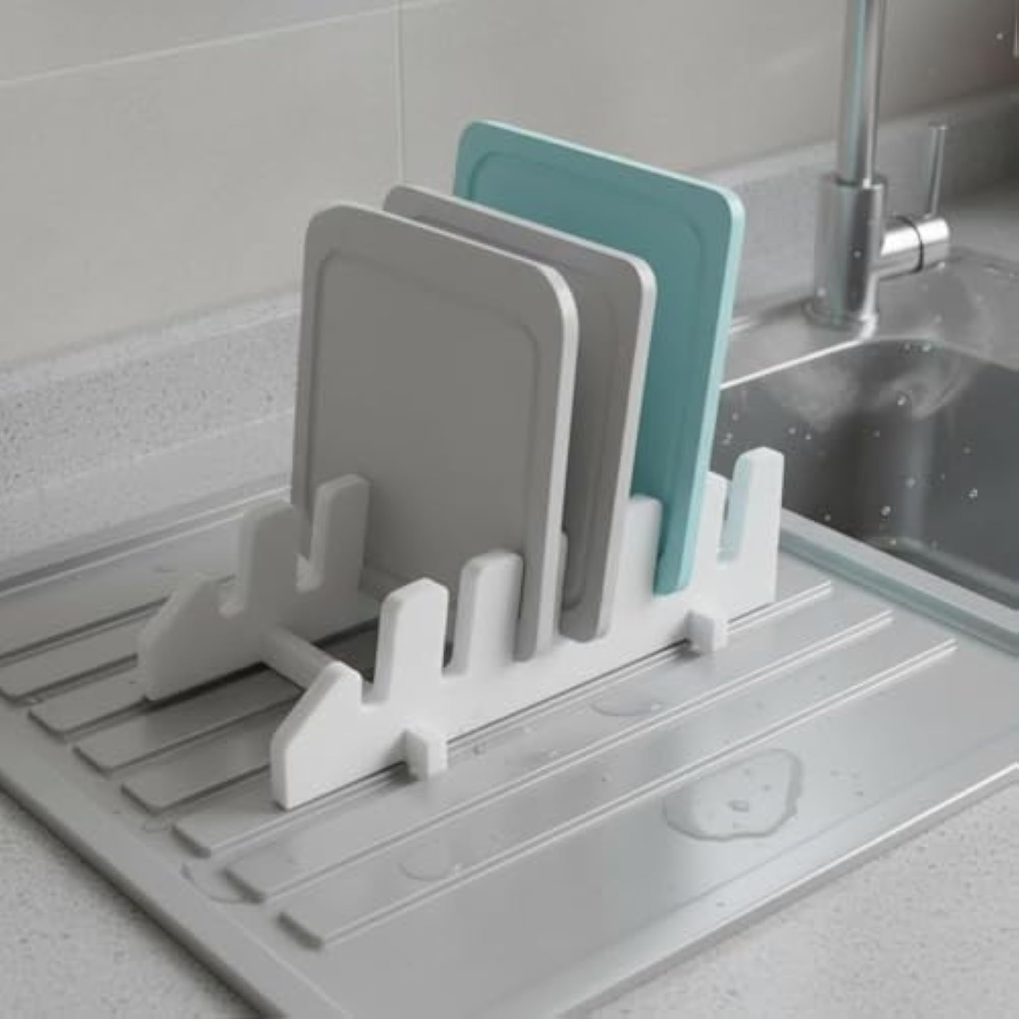 6 Compartment Chopping Board Rack, Space-Saving Holder