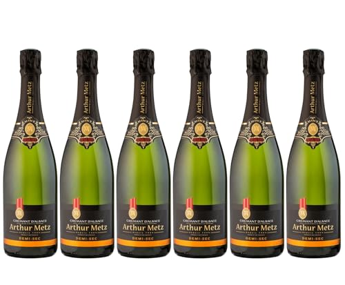 Arthur Metz - Crémant d'Alsace Demi Sec, Méthode traditionnelle, vieilli sur lattes (6 x 0,75 L)