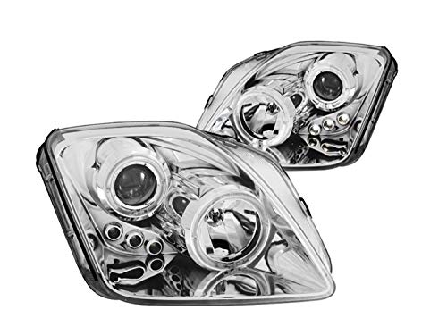 AnzoUSA 121342 Chrome Clear Projector Halo Headlight with LED for Honda Prelude - (Sold in Pairs)