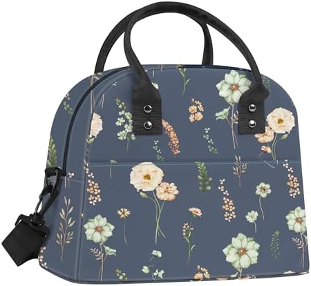 Big Lunch Bags For Women 2026.Amazon.com: Clastyle Blue Flower Large Insulated Lunch Box Bag for ...