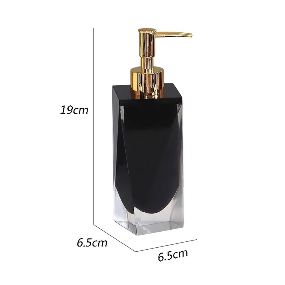 Dozownik mydła 400ML lekki luksusowy hotelowy szampon żel pod prysznic pusta butelka prasa łazienkowa dozownik domowego ręcznego(Black)